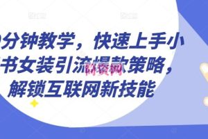 10分钟教学，快速上手小红书女装引流爆款策略，解锁互联网新技能【揭秘】